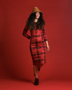 Ay Lelum | Wolf Eye of Life Dress | Red | M