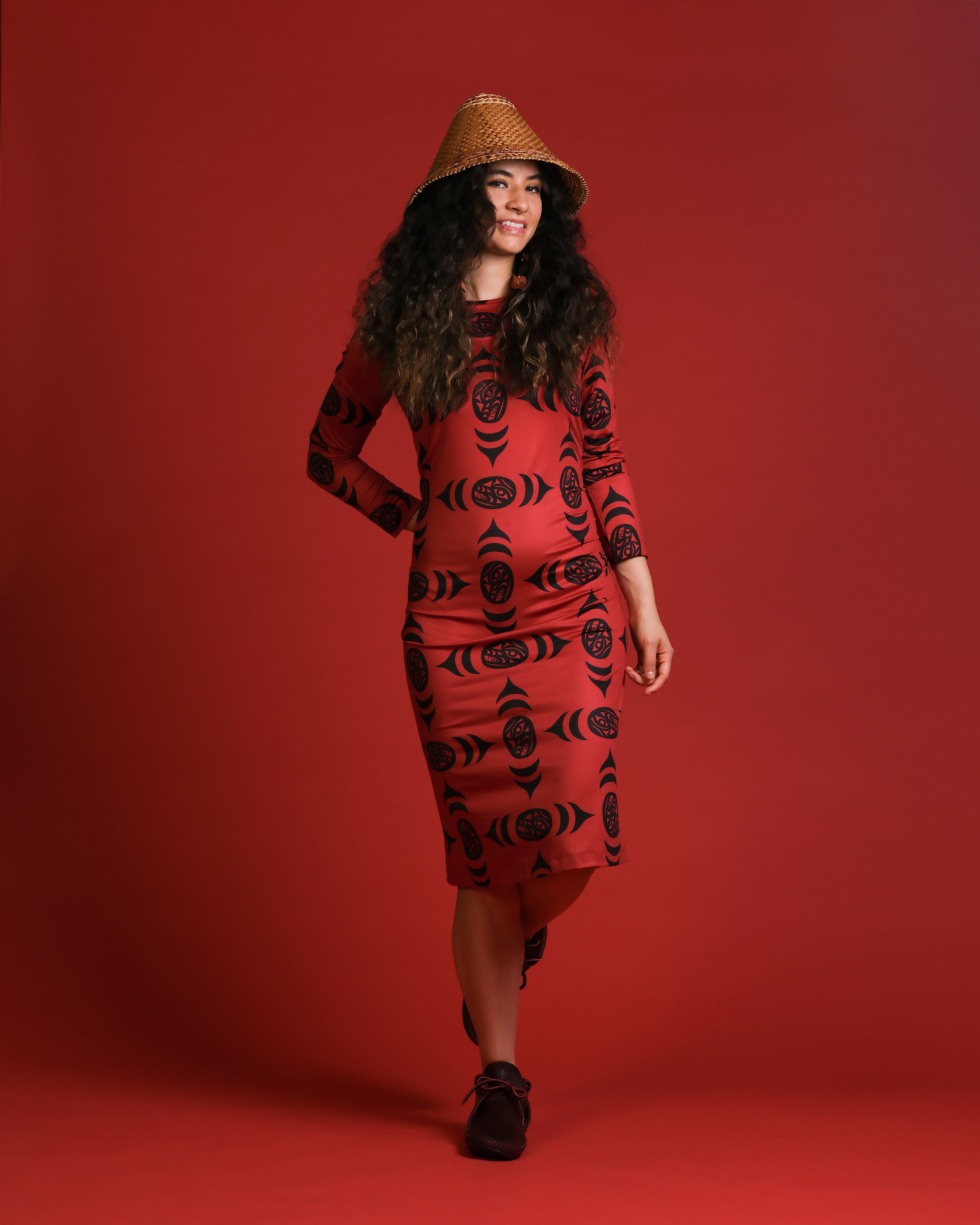 Ay Lelum | Wolf Eye of Life Dress | Red | M