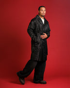 LH | Brocade Trench Coat | Black Asst