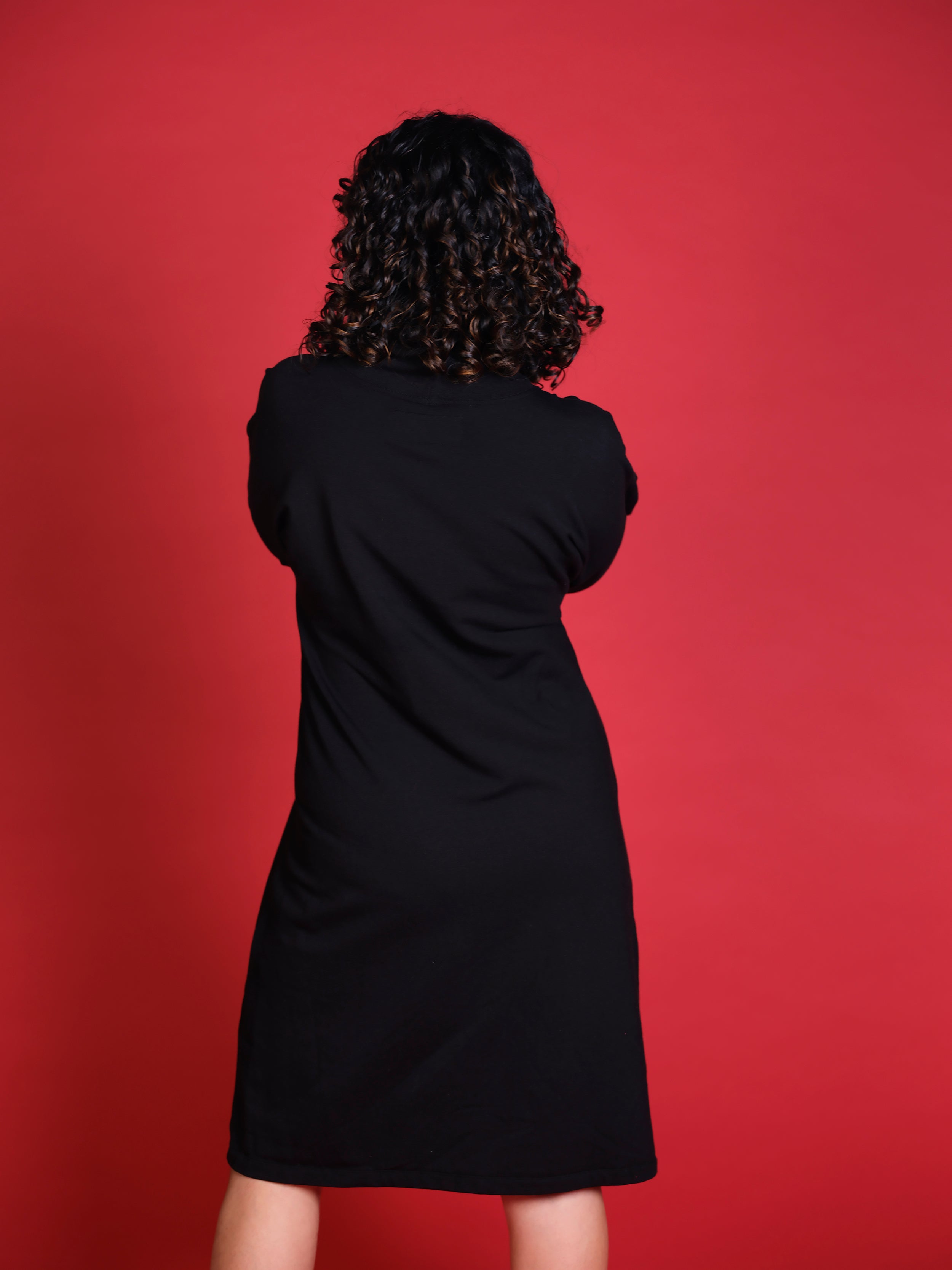 Ay Lelum | Eagle Sweatshirt Dress | Black