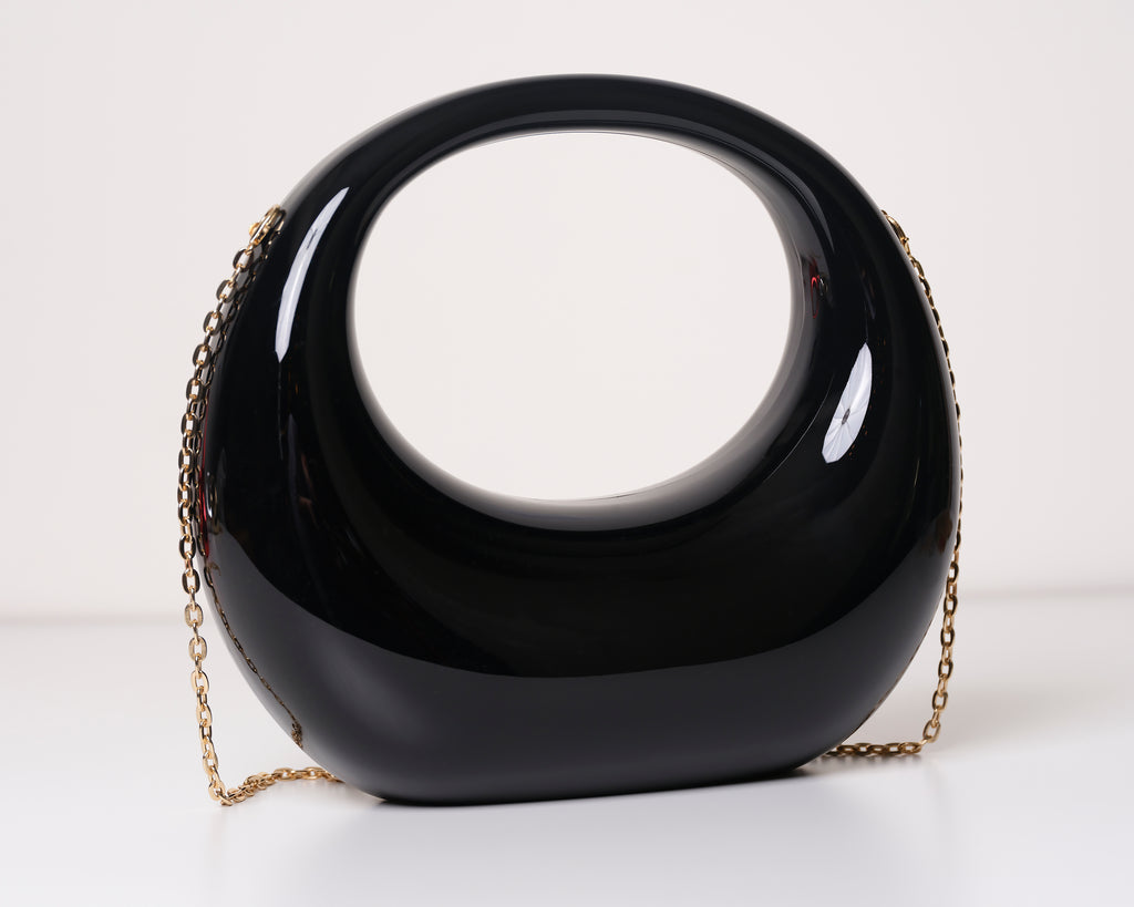 LH | Chrome Purse | Black