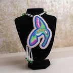 LHW | Beaded Medallion | Hummingbird Green