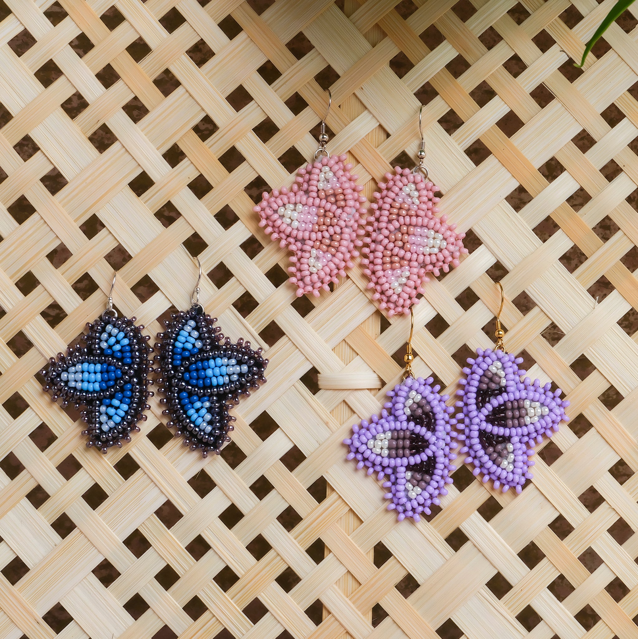 LH | Earrings | Beaded Petal Asst