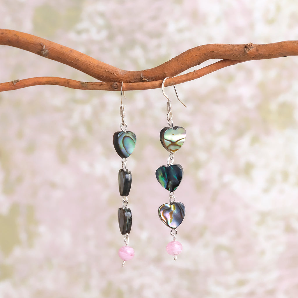 SS | Earring | Abalone Hearts