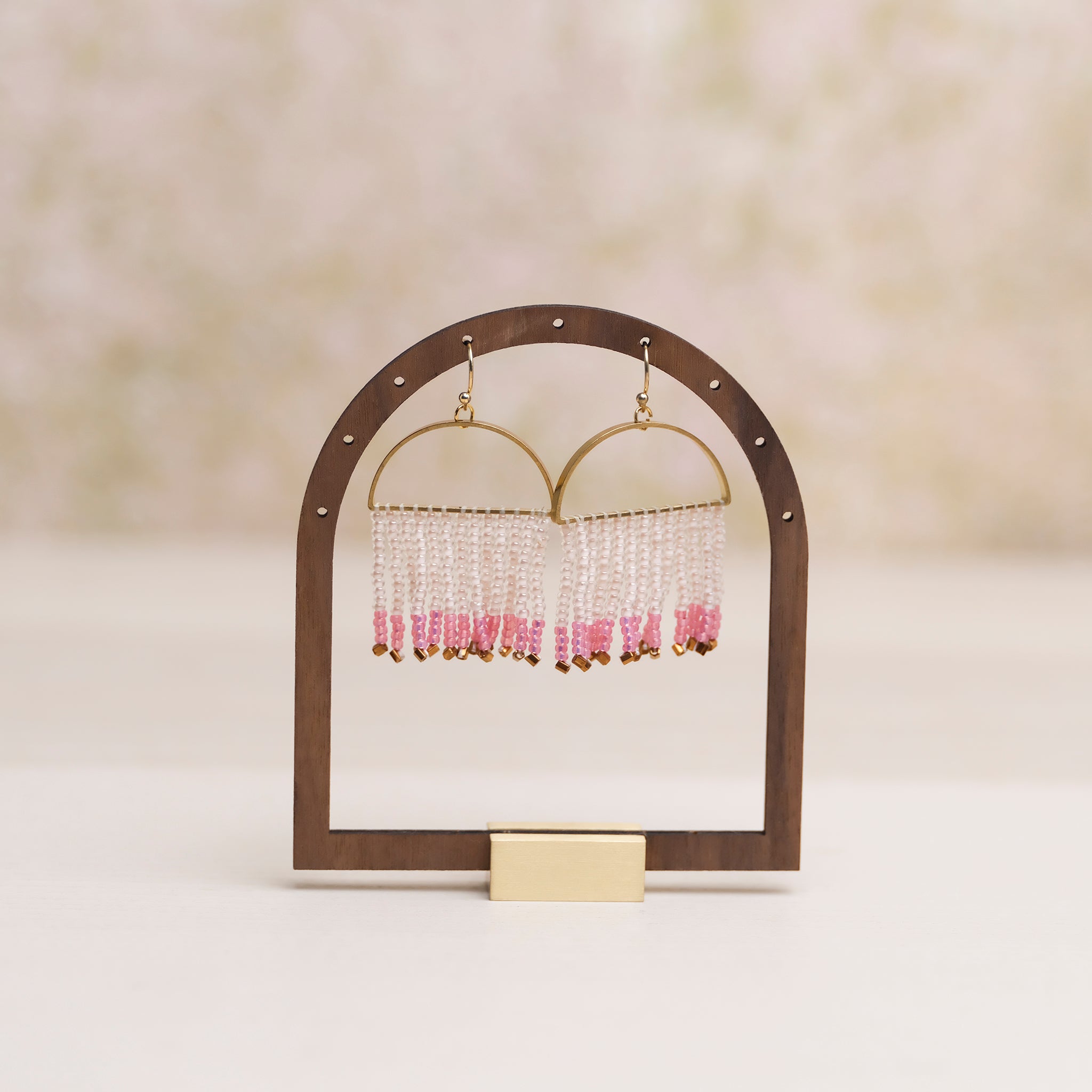 CB | Earrings | Pink Ombre Half Circle