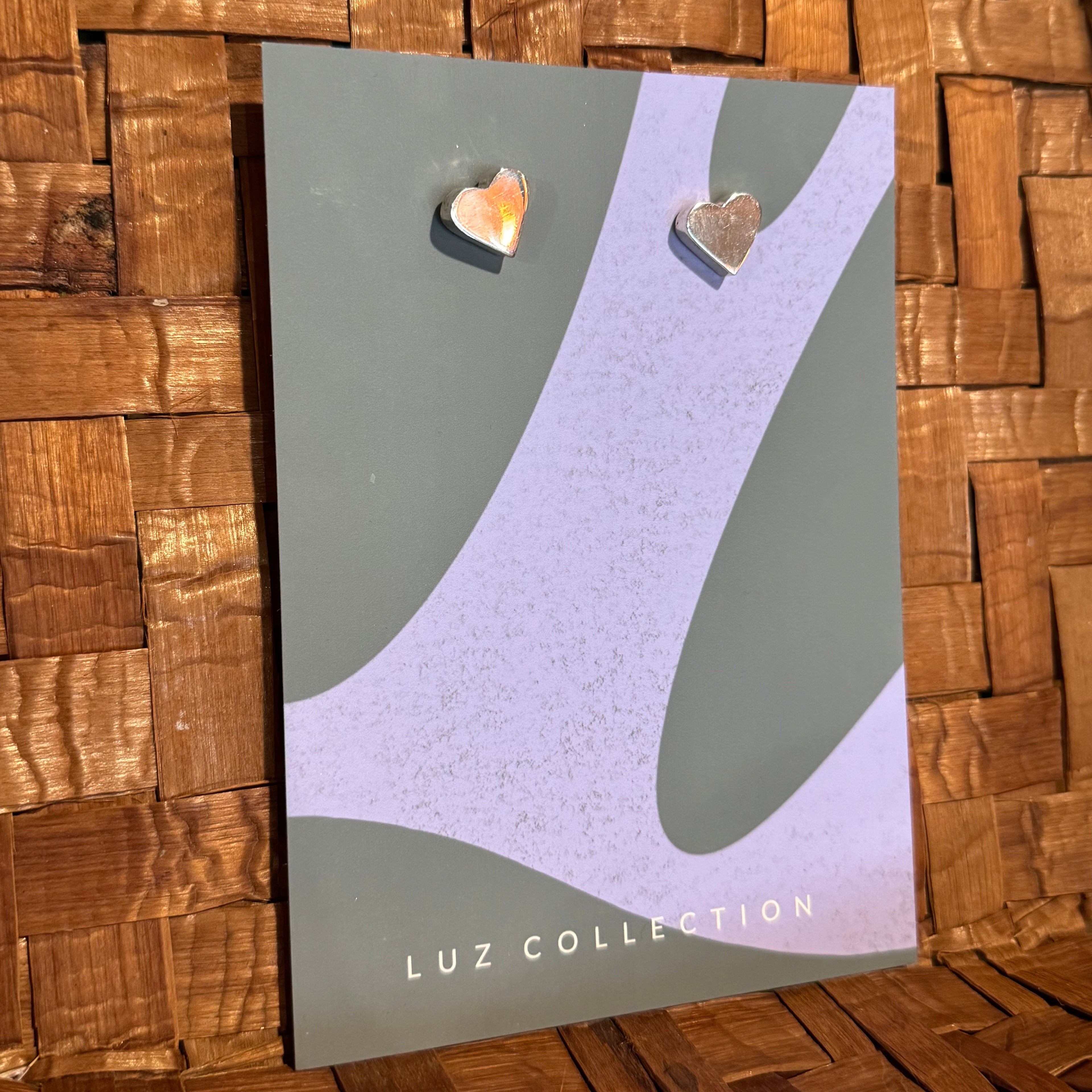 LUZ | Heart Earrings | Silver