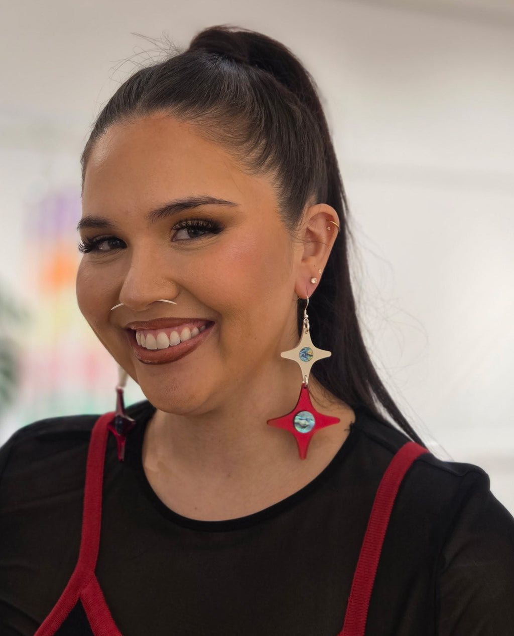 Star Husband Earrings by Copper Canoe Woman