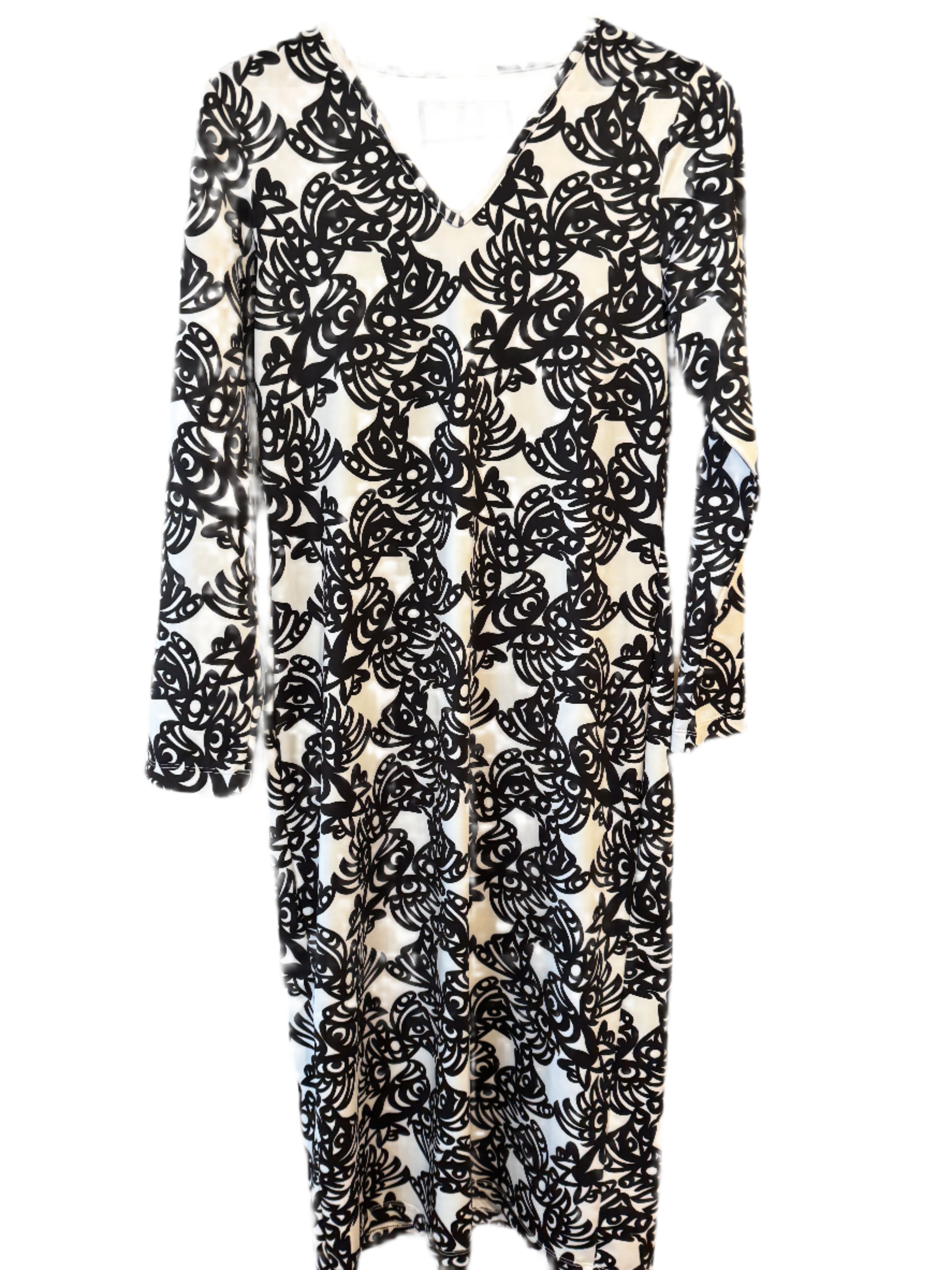 Ay Lelum | Recycled Fleece Transformation V-Neck Dress | White | 2XL