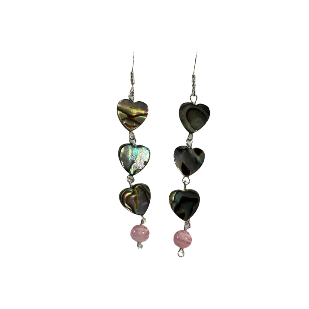 SS | Earring | Abalone Hearts