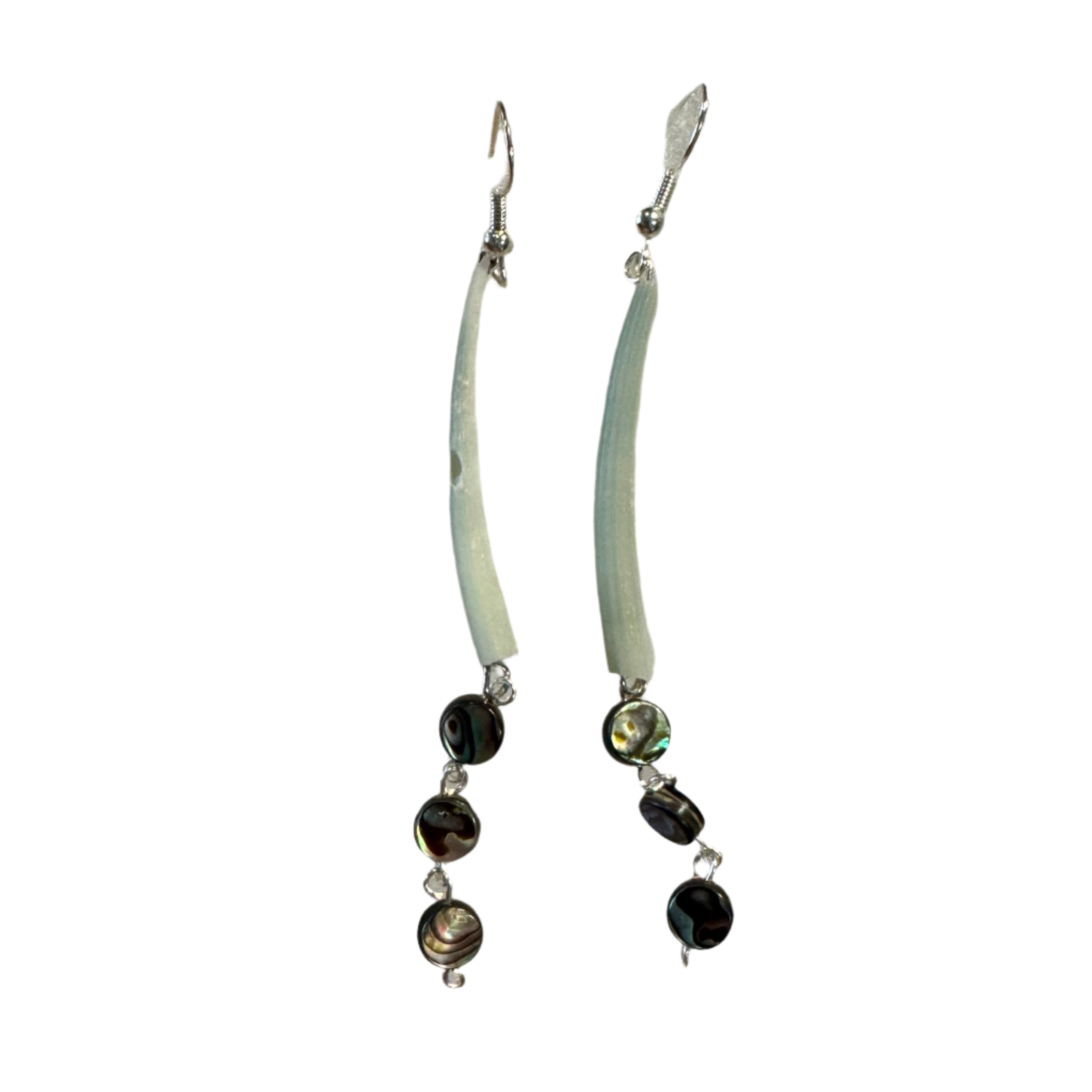 SS | Earring | Green Dentalium Small