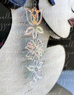 Tulip Floral Powwow XL earrings by Yazzie Smallwood