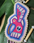 LHW | Beaded Medallion | Hummingbird Pink