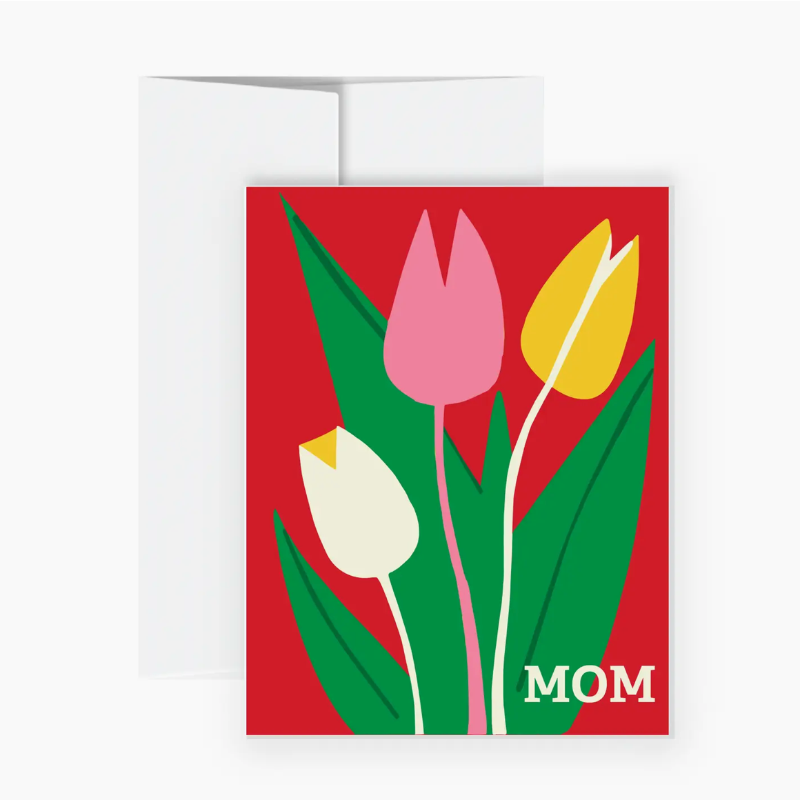 Mom with Tulips Greeting Card by All Very Goods