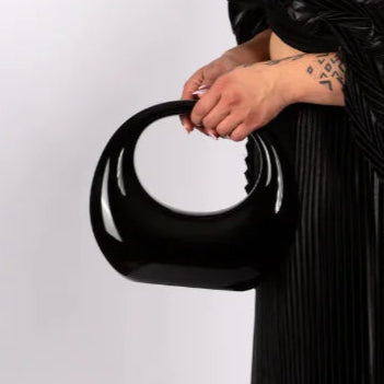 LH | Chrome Purse | Black