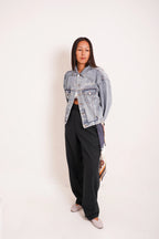 You Are On Native Land Vintage Wash Denim Jacket by UNE