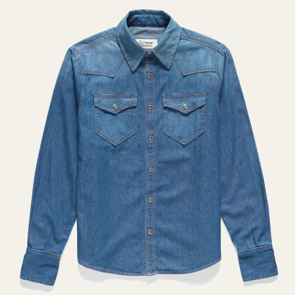 Ginew | Western Denim Snap Long Sleeve