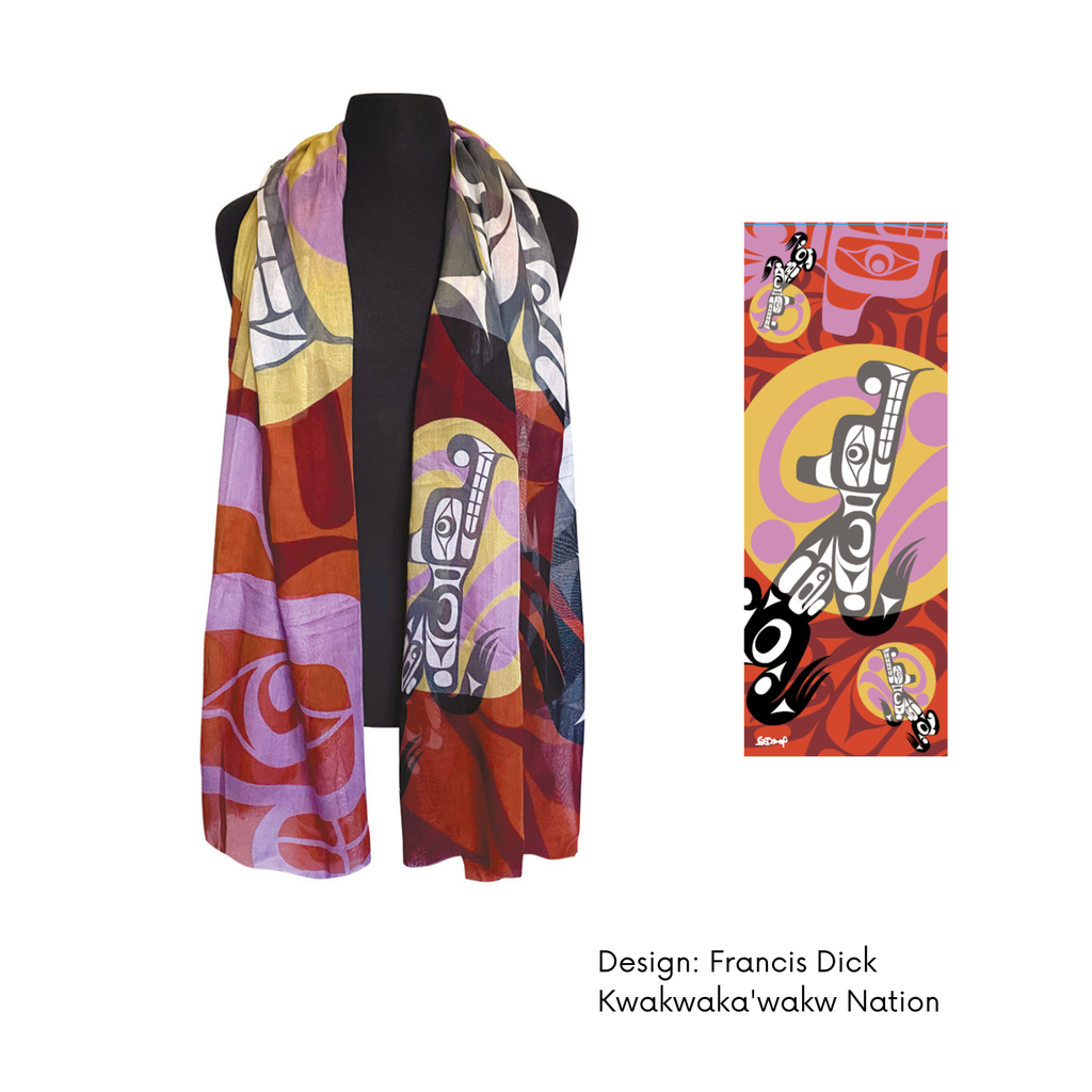 Indigenous Art Signature Scarf: Eagle by Made by Humans