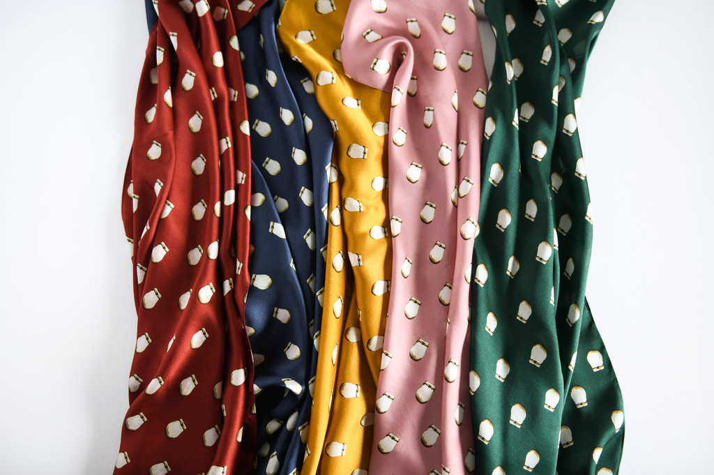 Elk Ivory Silk Scarf by by Bethany Yellowtail