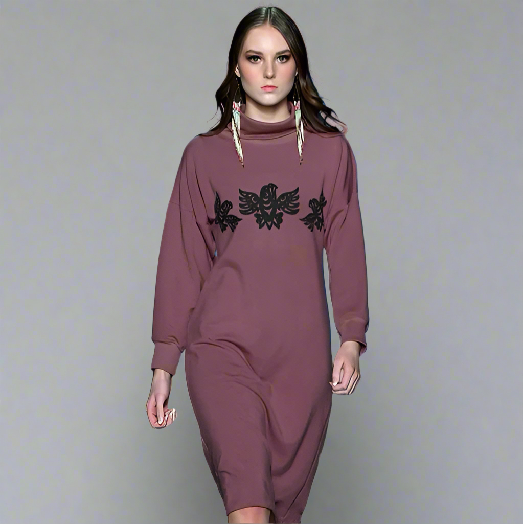 Ay Lelum | Eagle Sweatshirt Dress | Rose