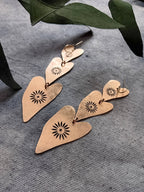 Hearts Cascade earrings by Gulushu