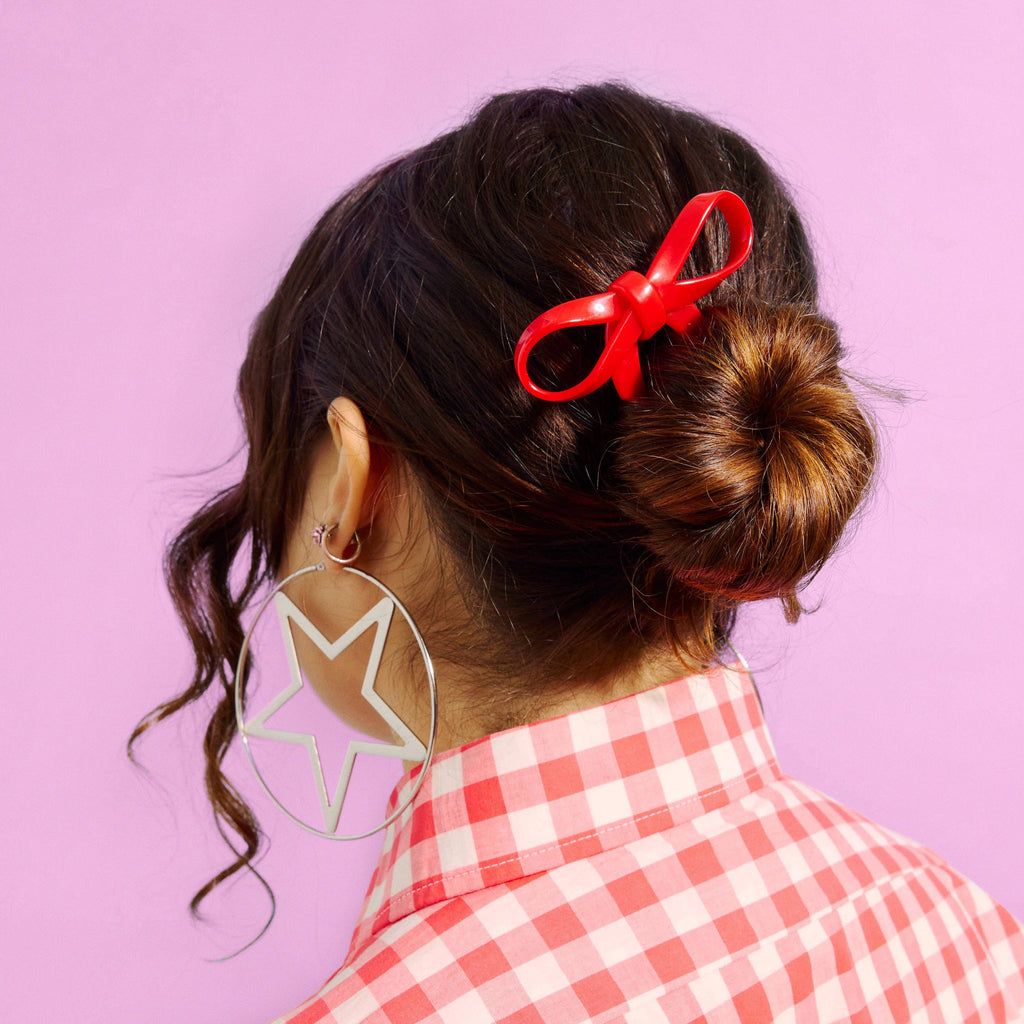 Bow Hairpin in Small Cherry by CHUNKS