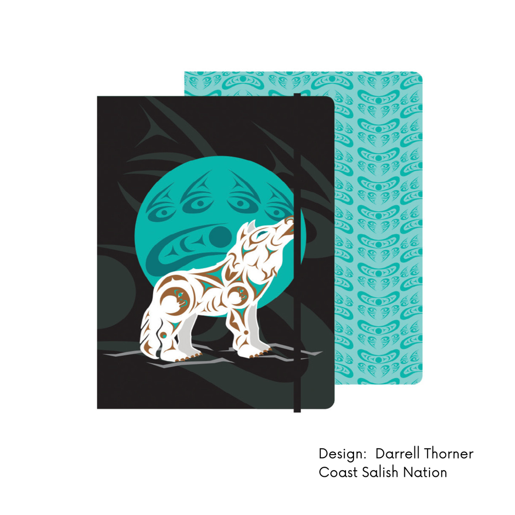 Hardcover Journals w/ Contemporary Indigenous Design: Grizzly by Made by Humans