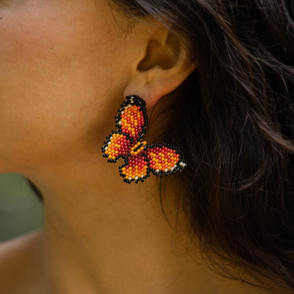 Little Tiger Butterfly Earrings by Mother Sierra