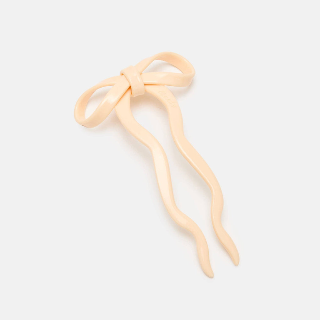 Bow Hairpin in Large Cream by CHUNKS