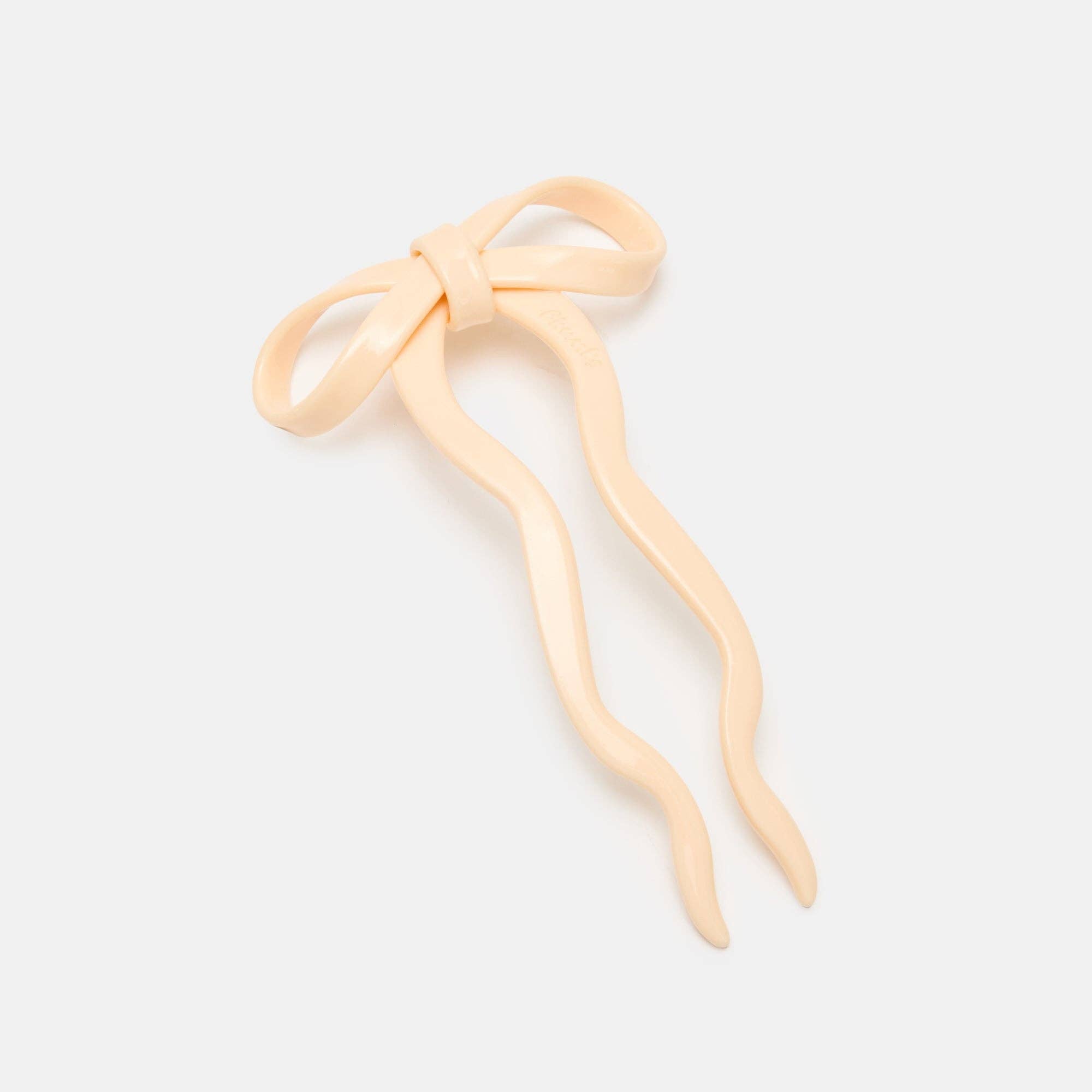 Bow Hairpin in Large Cream by CHUNKS