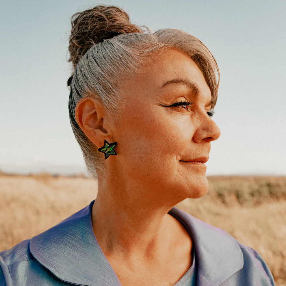 Bright Star Earrings by Copper Canoe Woman