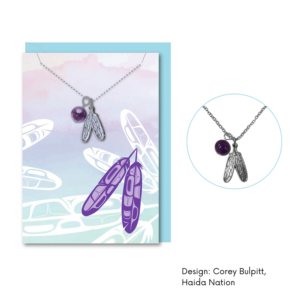 Healing Necklace w/ Contemporary Indigenous Design: Hummingbird by Made by Humans