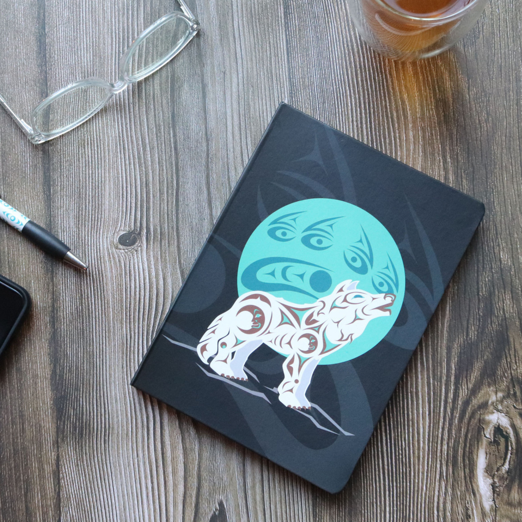 Hardcover Journals w/ Contemporary Indigenous Design: Grizzly by Made by Humans