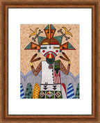Palikwmana Gathers Rain Matted Print by Fourth World Design