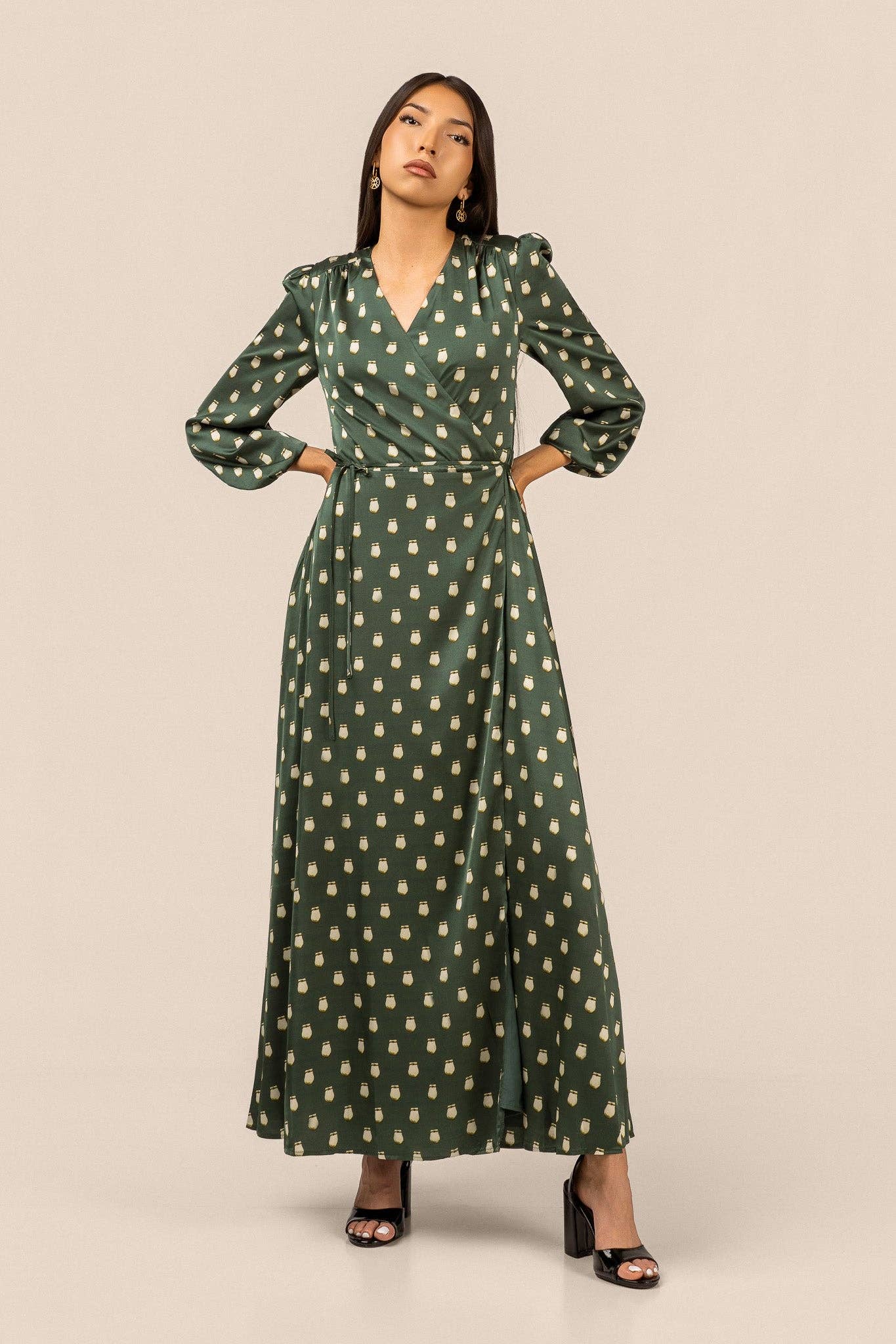 Elk Ivory Maxi Wrap Dress by B.Yellowtail