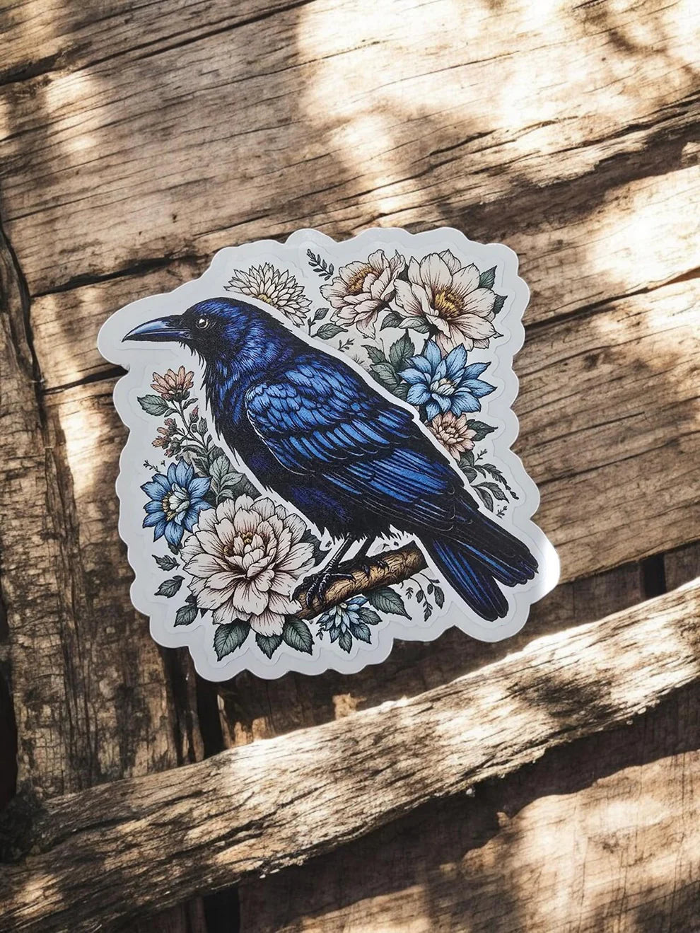 FLORAL RAVEN v2 | Vinyl Sticker by Sadie J & Co