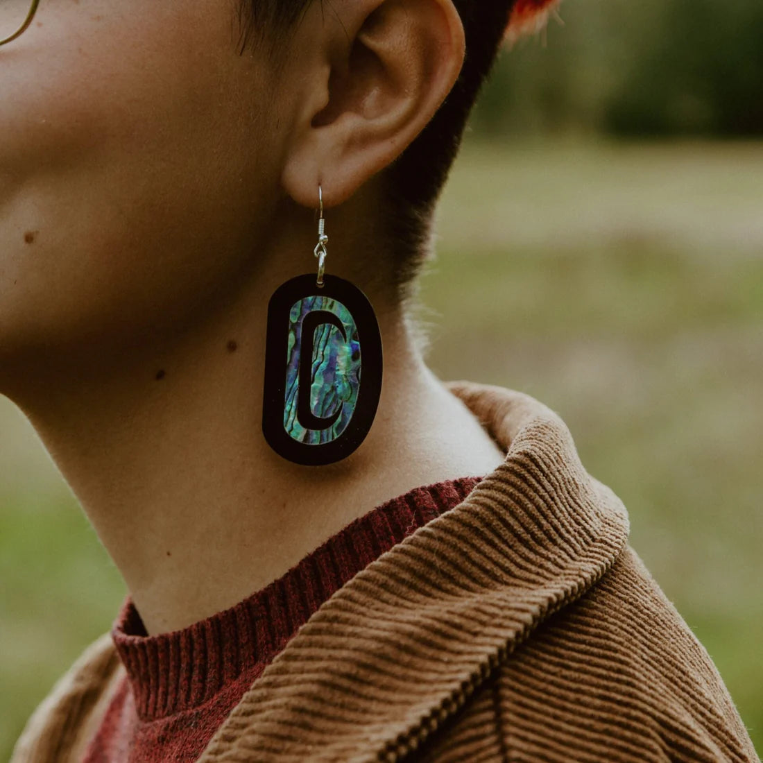 CCW | Abalone Ovoid Earrings