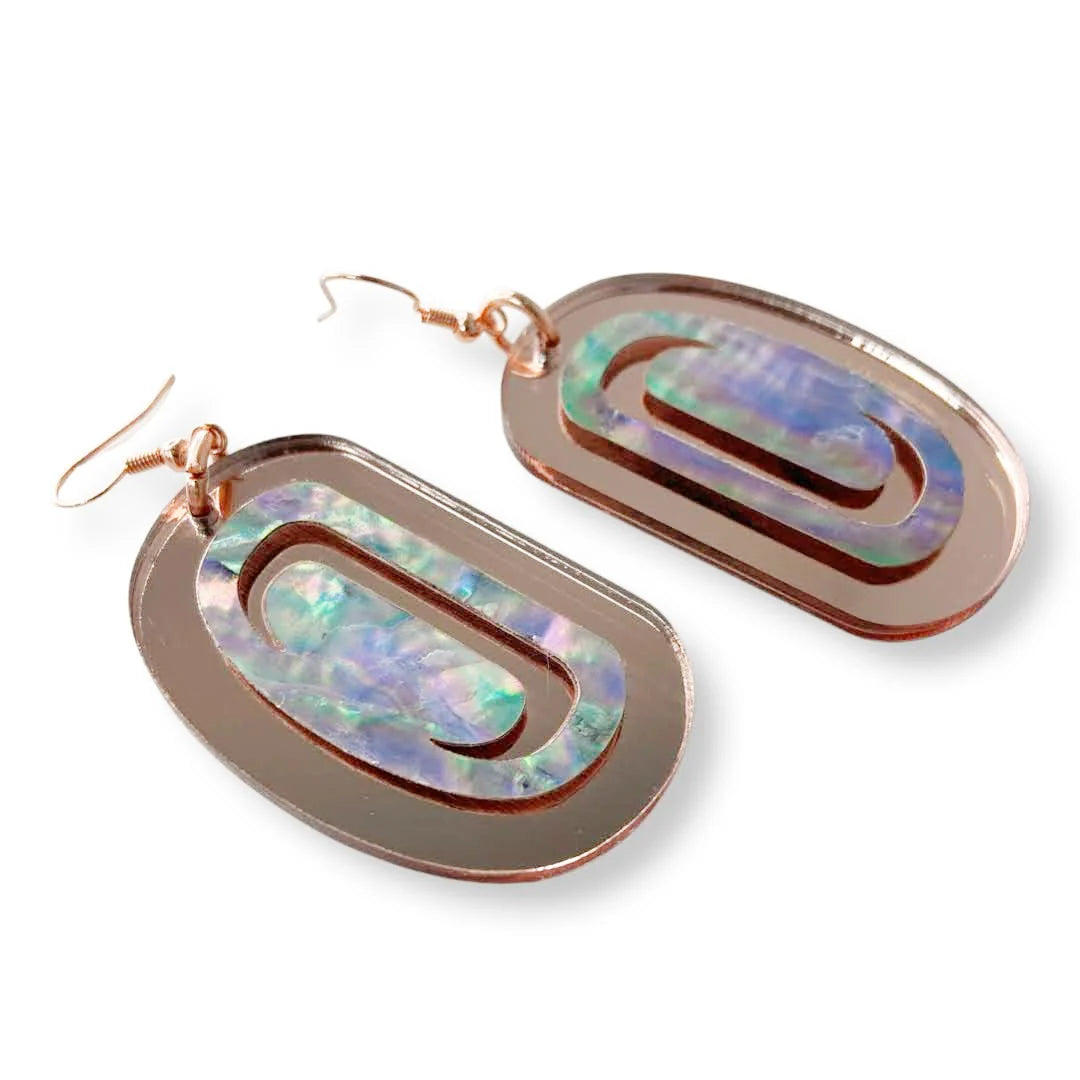 CCW | Abalone Ovoid Earrings