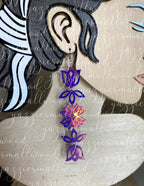 Tulip Floral Powwow XL earrings by Yazzie Smallwood