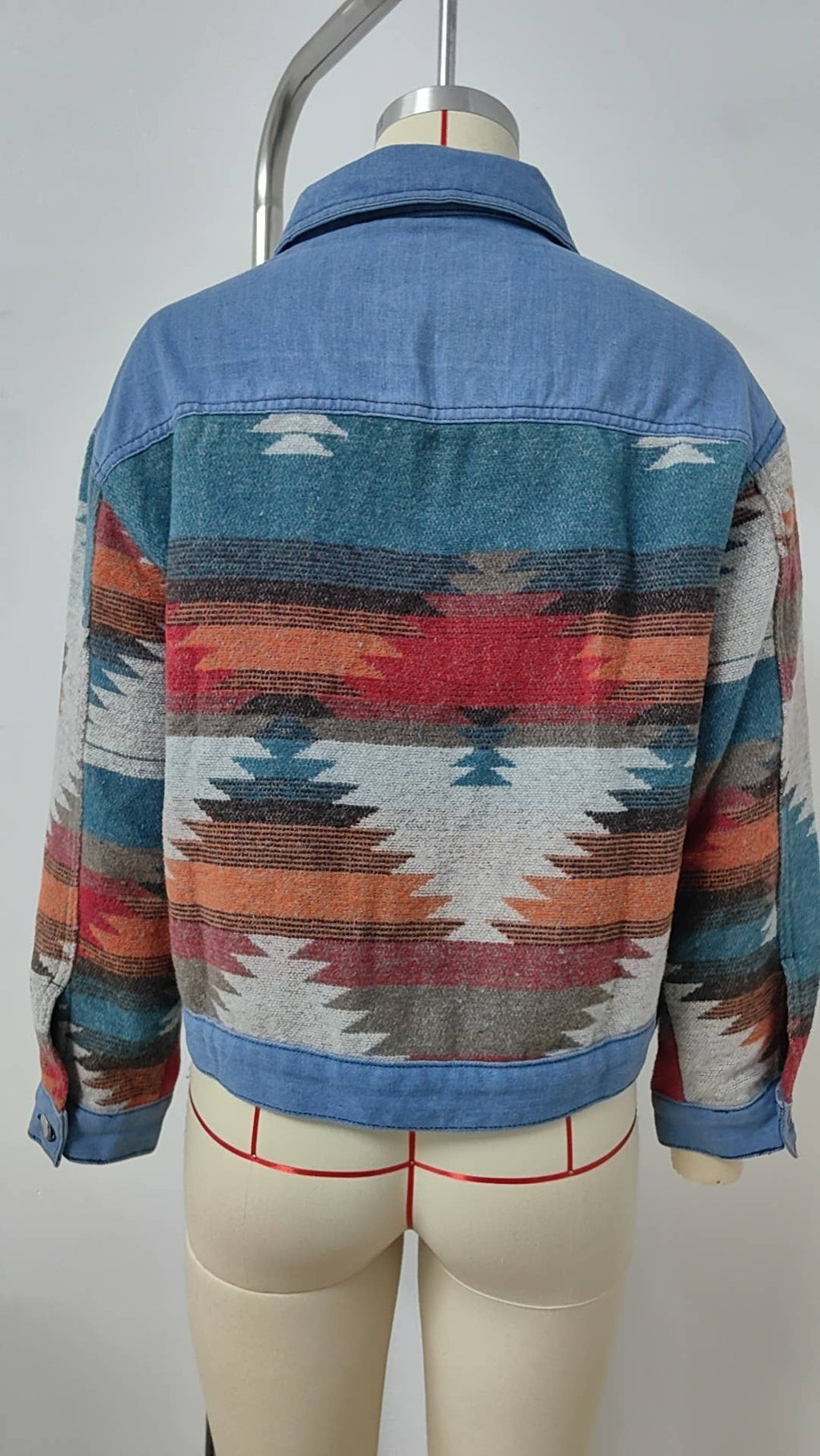 Patchwork Cropped Denim Jacket