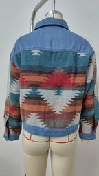 Patchwork Cropped Denim Jacket