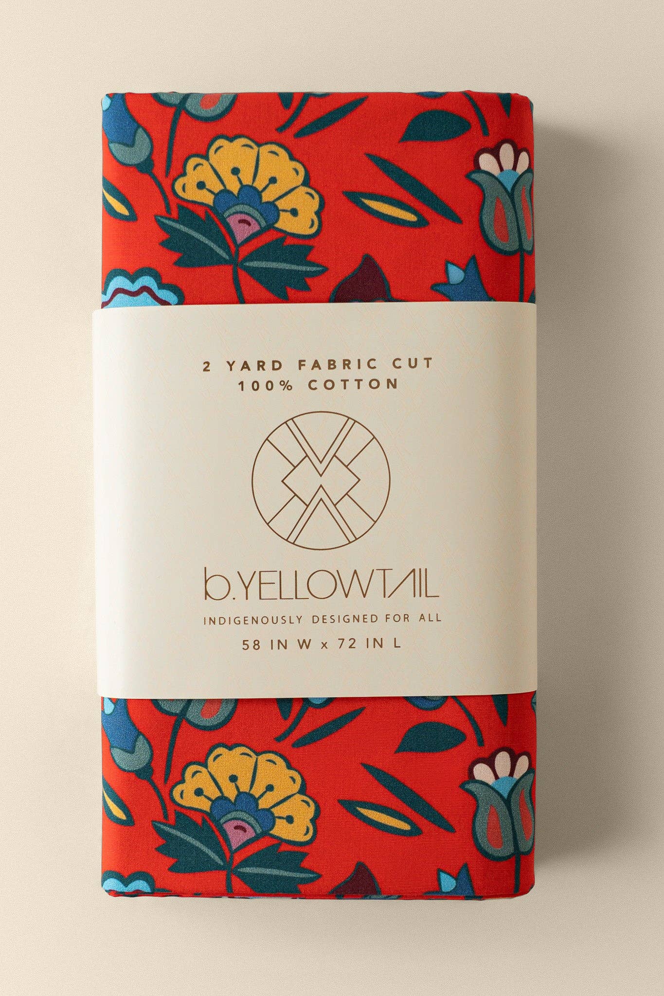 Cotton Fabric - Mountain Crow Florals by Bethany Yellowtail