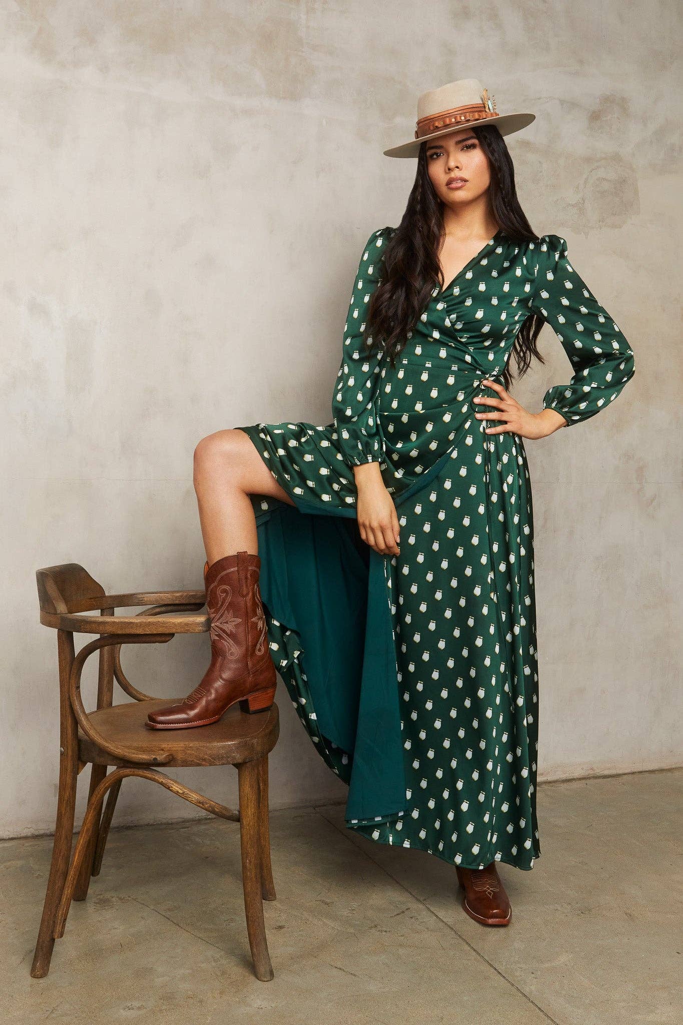 Elk Ivory Maxi Wrap Dress by B.Yellowtail