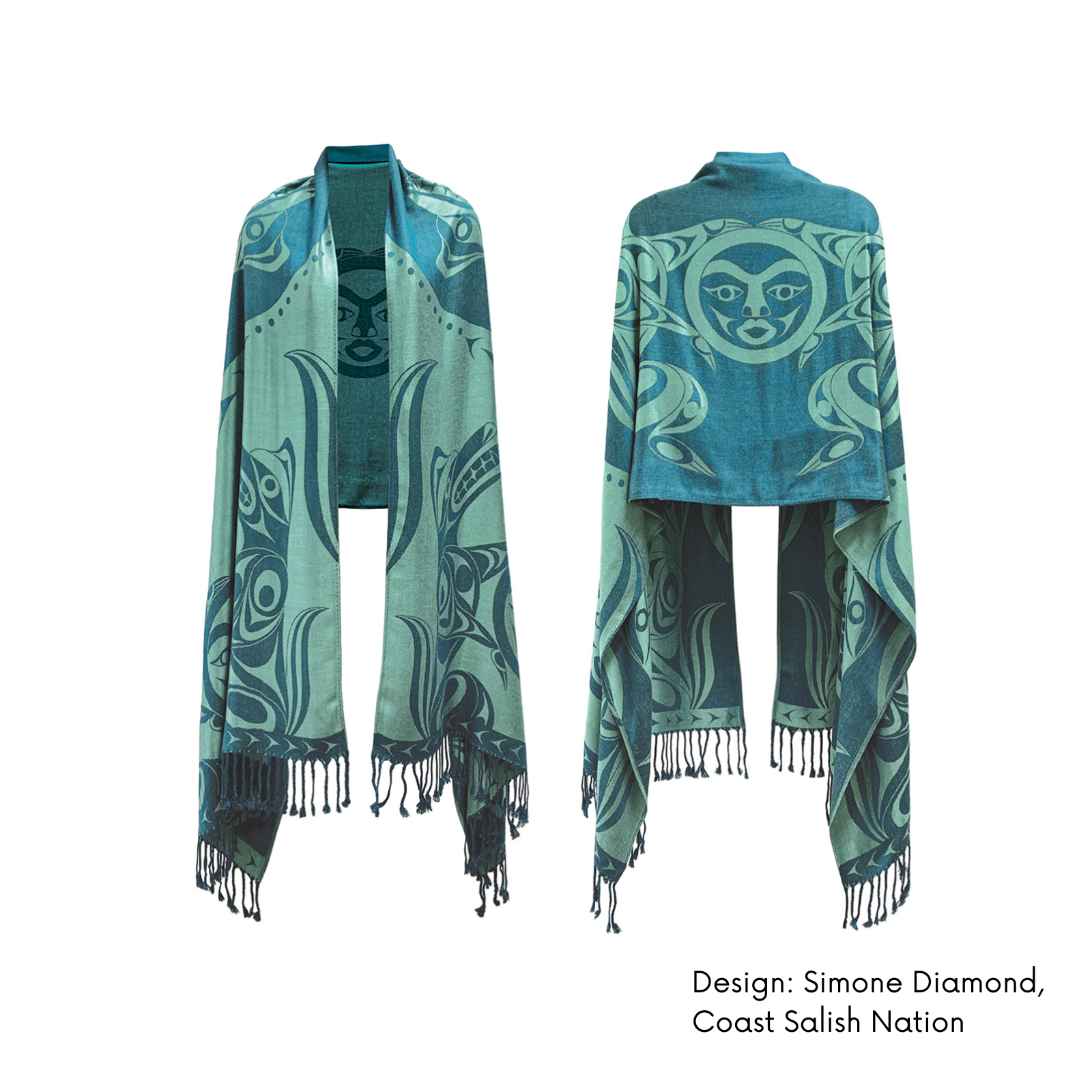 Shawl w/ Contemporary Indigenous Design: Eagle Flight by Made by Humans