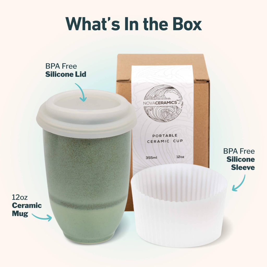 Emerald Ceramic Travel Mug by Nova Ceramics Travel Mugs