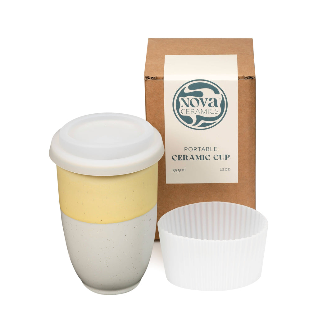 Lemon Ceramic Travel Cup by Nova Ceramics Travel Mugs