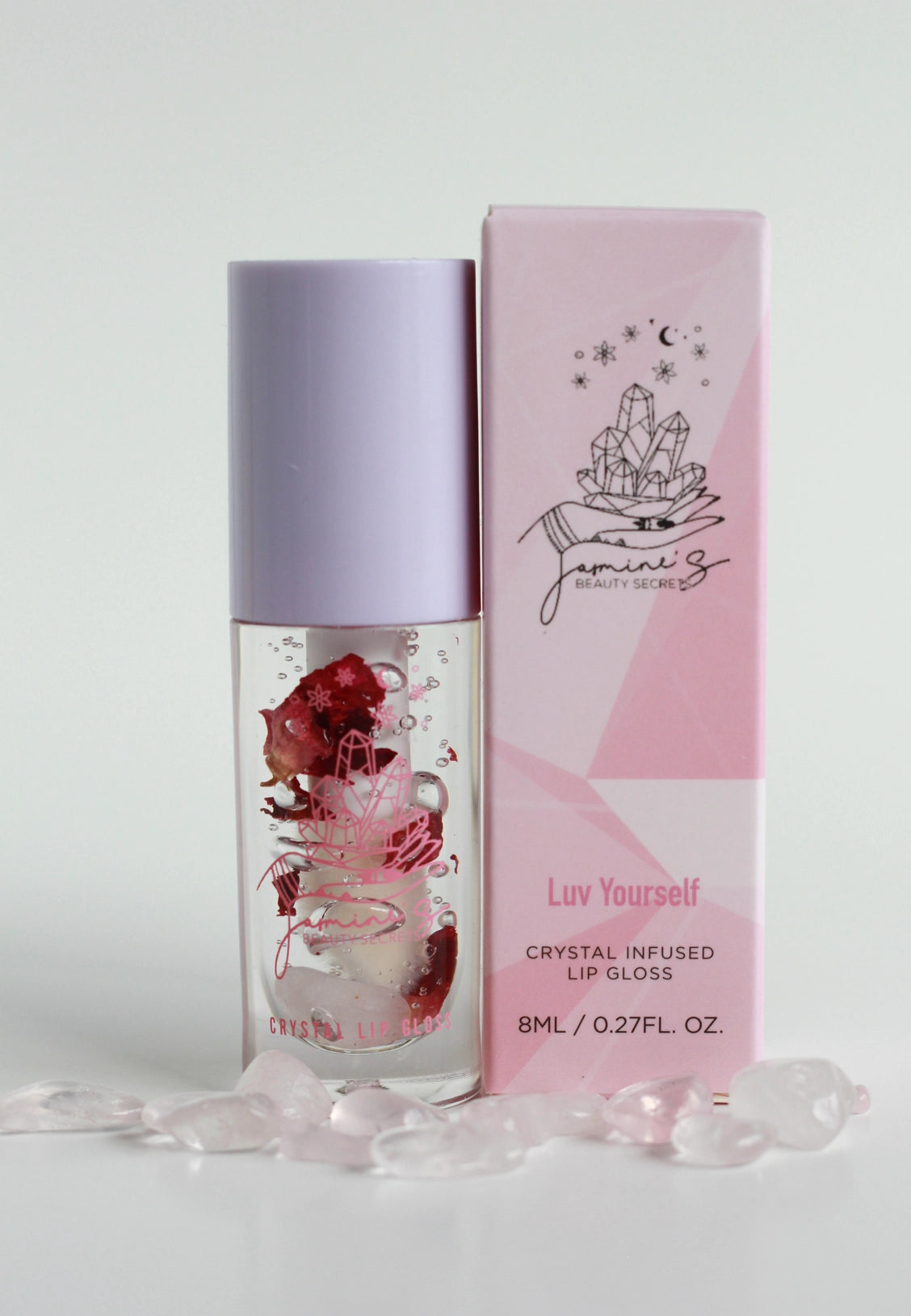 Jasmine's | Lip Gloss | Rose Quartz Infused | Clear