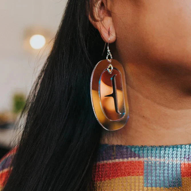 Large Ovoid Earrings by Copper Canoe Woman