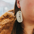 Large Ovoid Earrings by Copper Canoe Woman