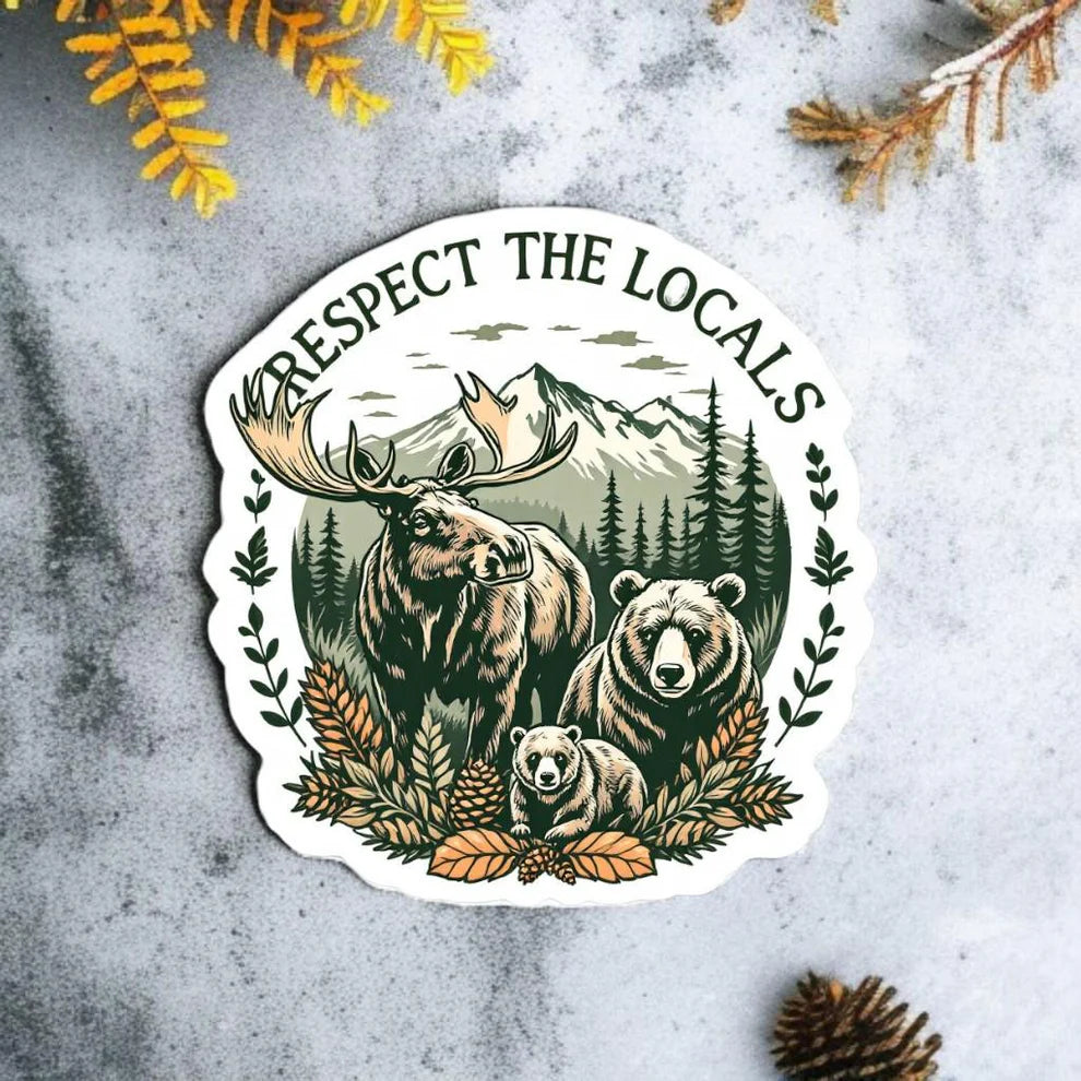 RESPECT THE LOCALS #2 | Vinyl Sticker by Sadie J & Co