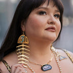 Large Salmon Earrings by Copper Canoe Woman